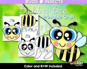 Build a Bee Craft - Bugs and Insects Activities - Spring Crafts
