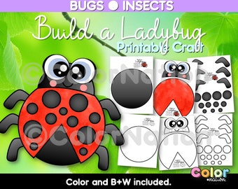 Build a Ladybug Craft - Bugs and Insects Activities - Spring Crafts