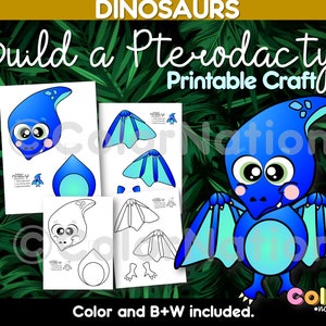 Build a Pterodactyl Craft - Dinosaur Craft - Prehistoric Activities - Dinosaurs Theme
