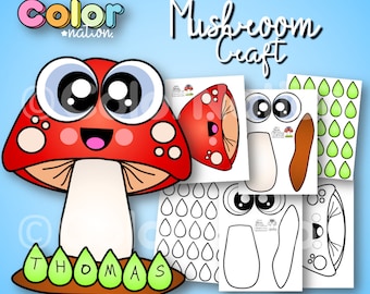 Fall Mushroom Name Craft Autumn Preschool Bulletin Board Kindergarten Activities