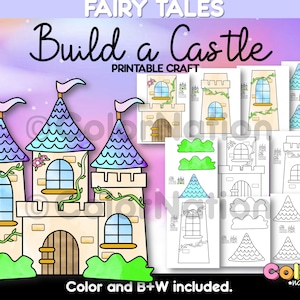 Build a Castle Craft - Fairy Tale Activities - Storytelling Craft - Princess