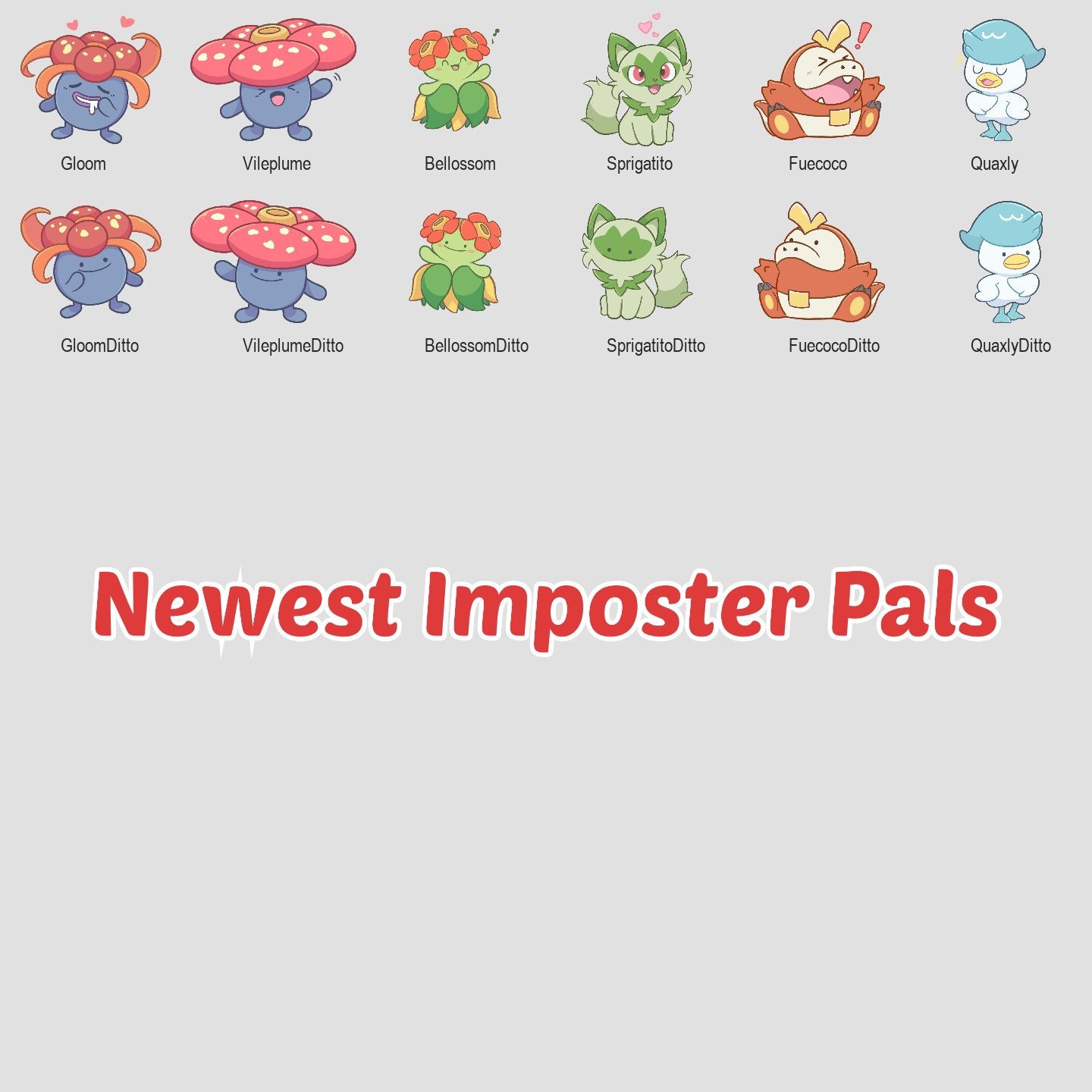 Pokemon Imposter Pals Ditto Stickers Your Pick Cute -  in 2023