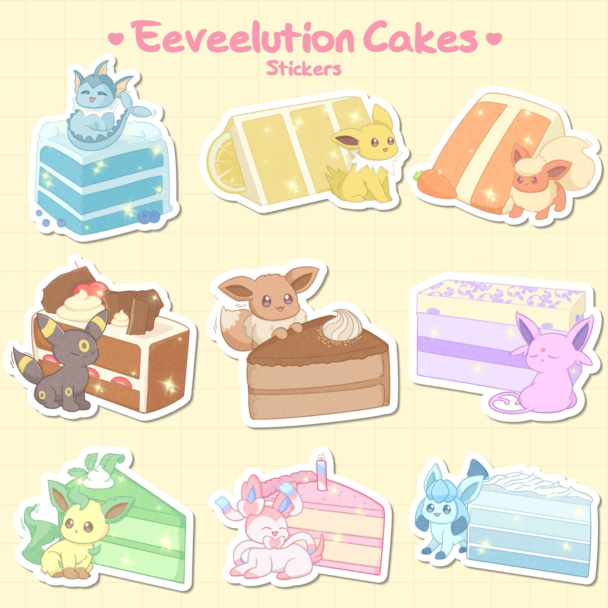 Kawaii Pokemon stickers