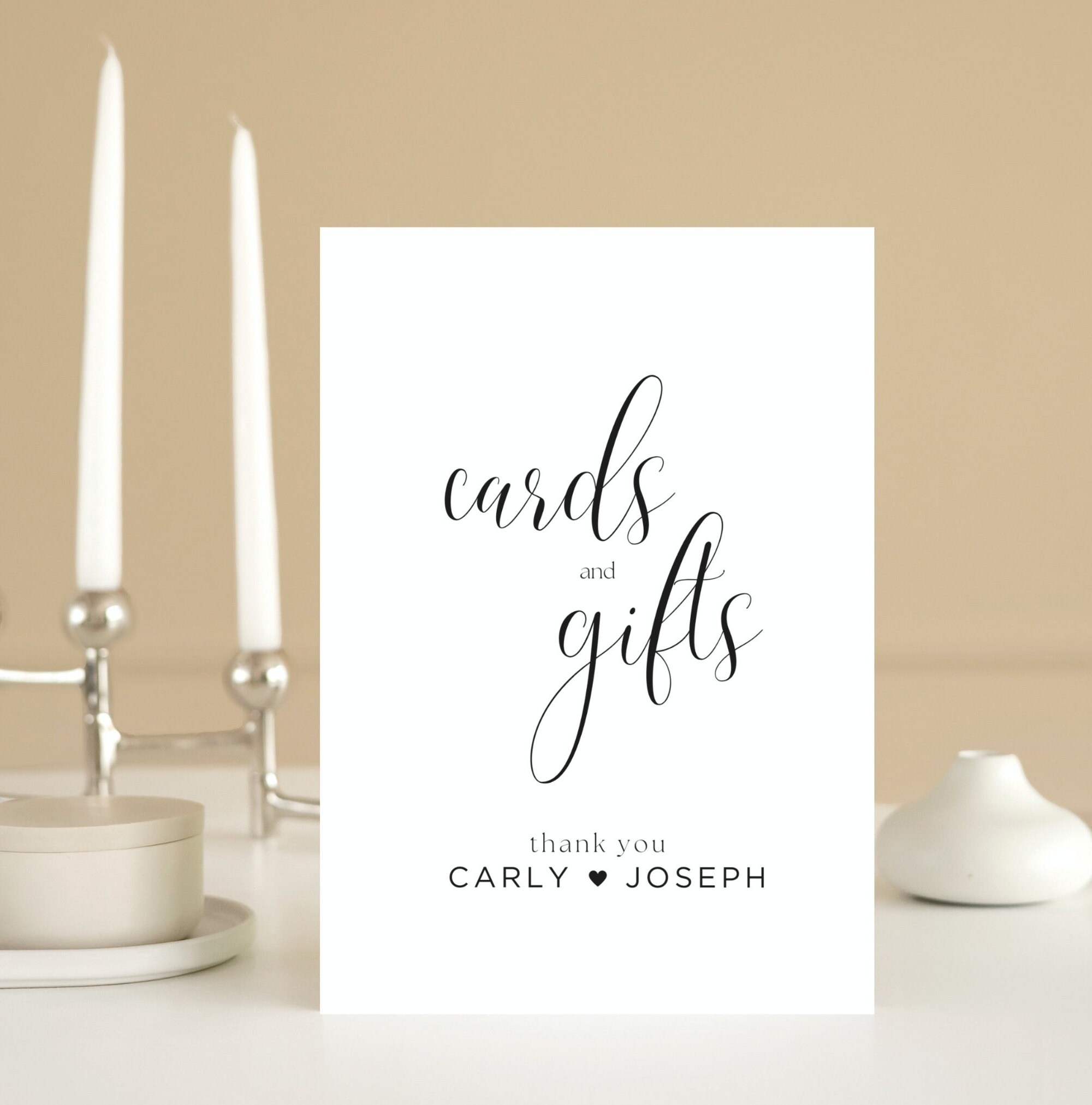 Minimalistic Wedding Gift Sign Printable Template Modern Wedding Simple ...