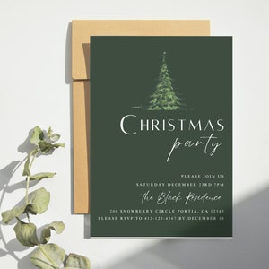 Christmas Party Invite; Christmas Invitation; Instant Download; Christmas Template; Editable Invitation; Printable; Christmas Cocktails