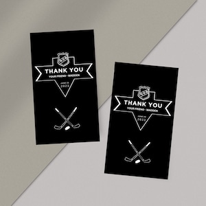 Editable Hockey Birthday Party Hockey Thank You Tag Hockey Decor Hockey Themed Birthday; Birthday Thank You Sports Birthday Instant Download