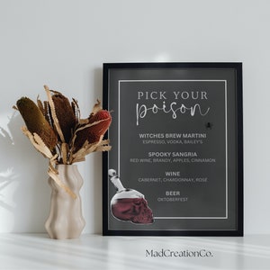 Editable Halloween Bar Sign; Halloween Party Decor; Printable Template; Halloween Bar; Halloween Decor; Halloween Party; Spooky Drinks
