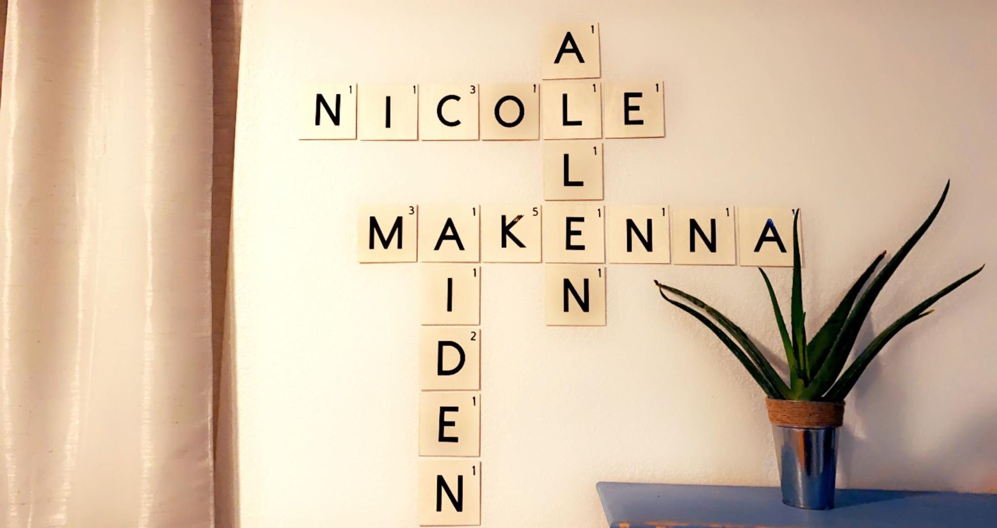 Azulejos Scrabble personalizados con sus nombres en ellos | Etsy