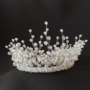 Crystal crown Royal tiara Wedding crown Bridal crown Bridal crystal tiara, Bridal braclet, Royal tiara for bride, Handmade bridal crown