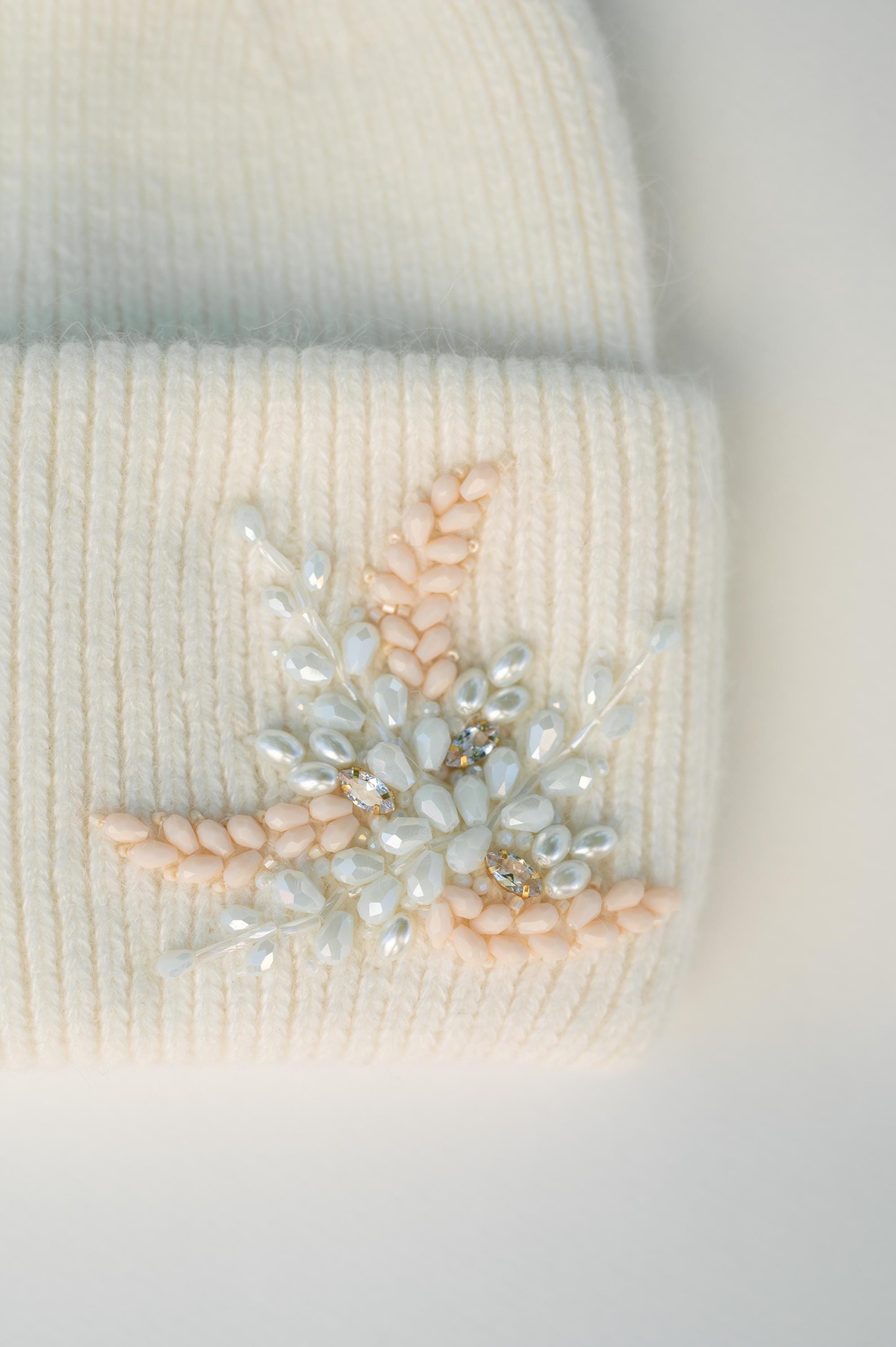 Crystal Angora Women's Angora Hat With Handmade Embroidery, Handmade Embodiment by ...