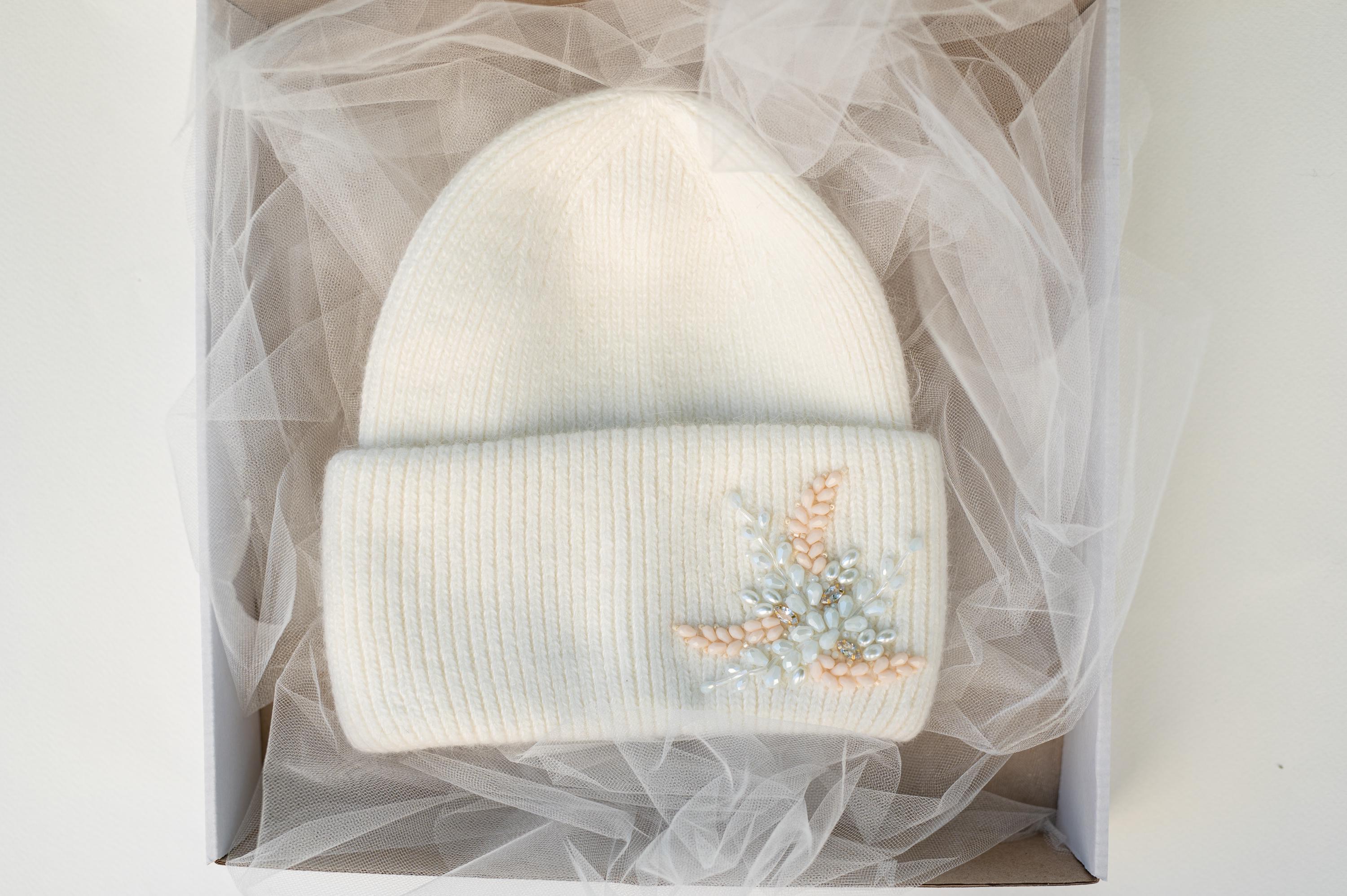 Crystal Angora Women's Angora Hat With Handmade Embroidery, Handmade Embodiment by ...