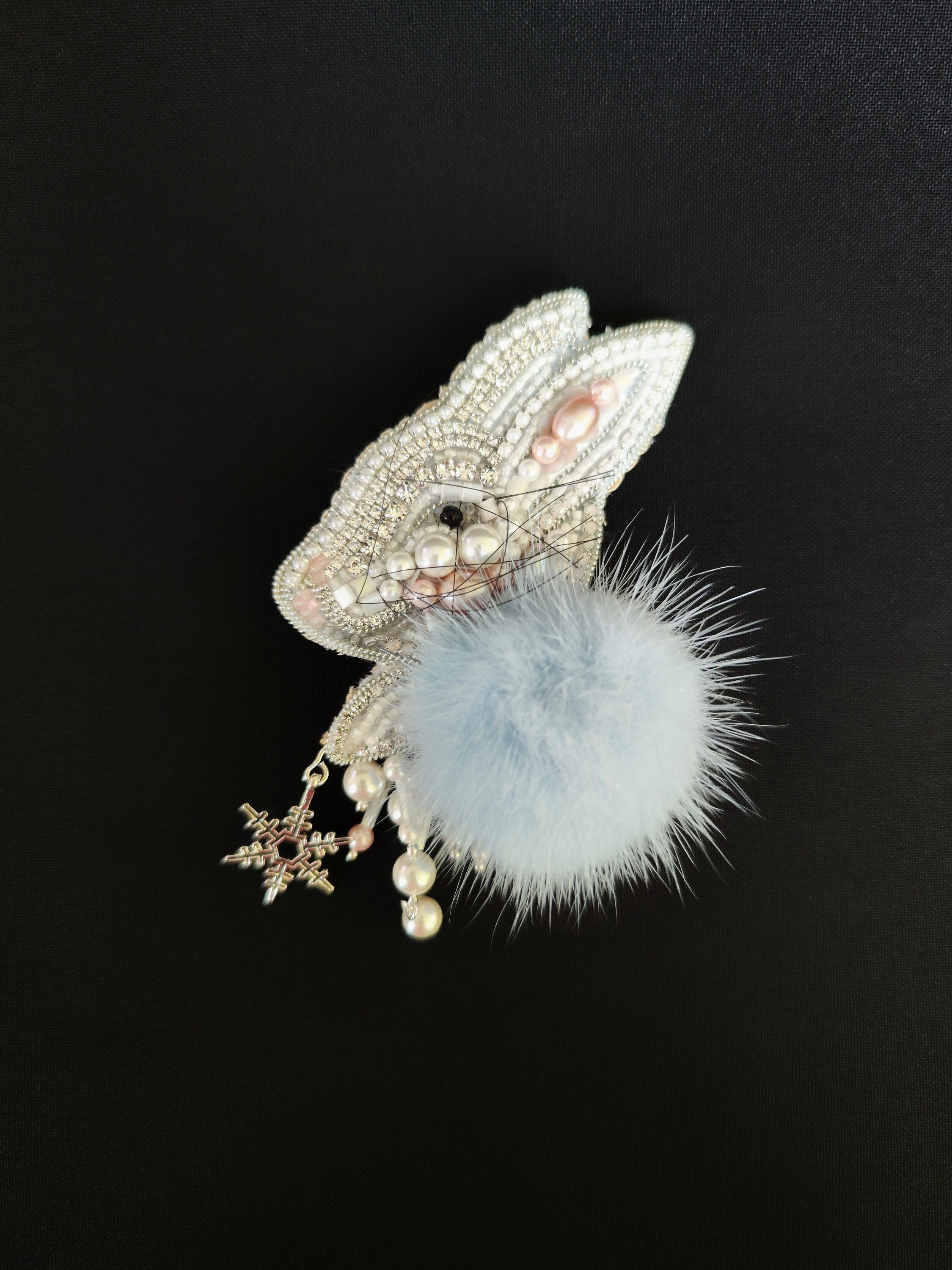 12 BROOCHES  Accessories Rabbit Fur /‎ Silk Mixed Colors Rabbit Fur Brooch - Etsy Canada main image 3