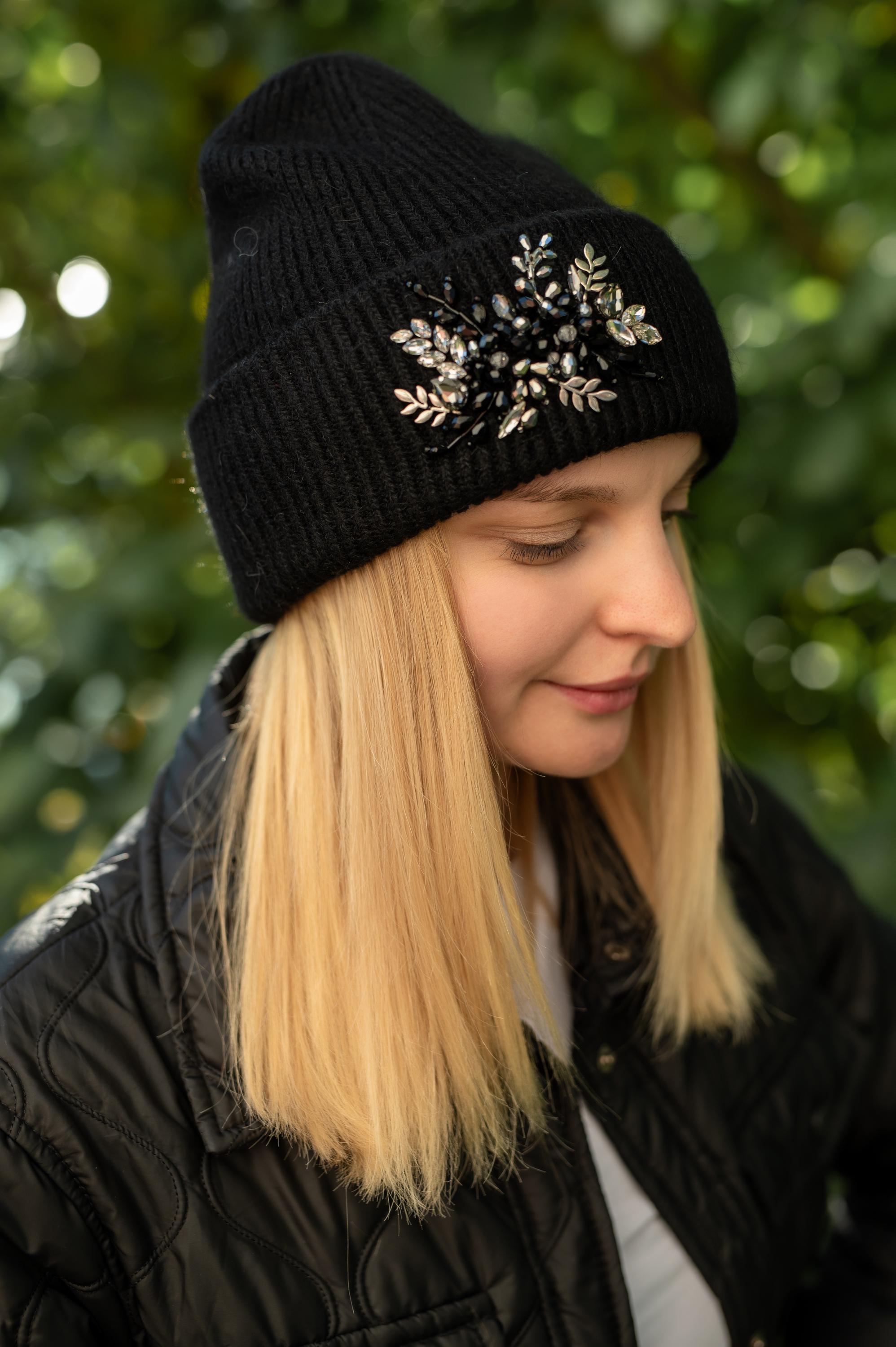 Crystal Angora Women's Angora Hat With Handmade Embroidery, Handmade Embodiment by ...
