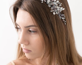 Silber Kristall Braut Stirnband: Hochzeit Haarschmuck