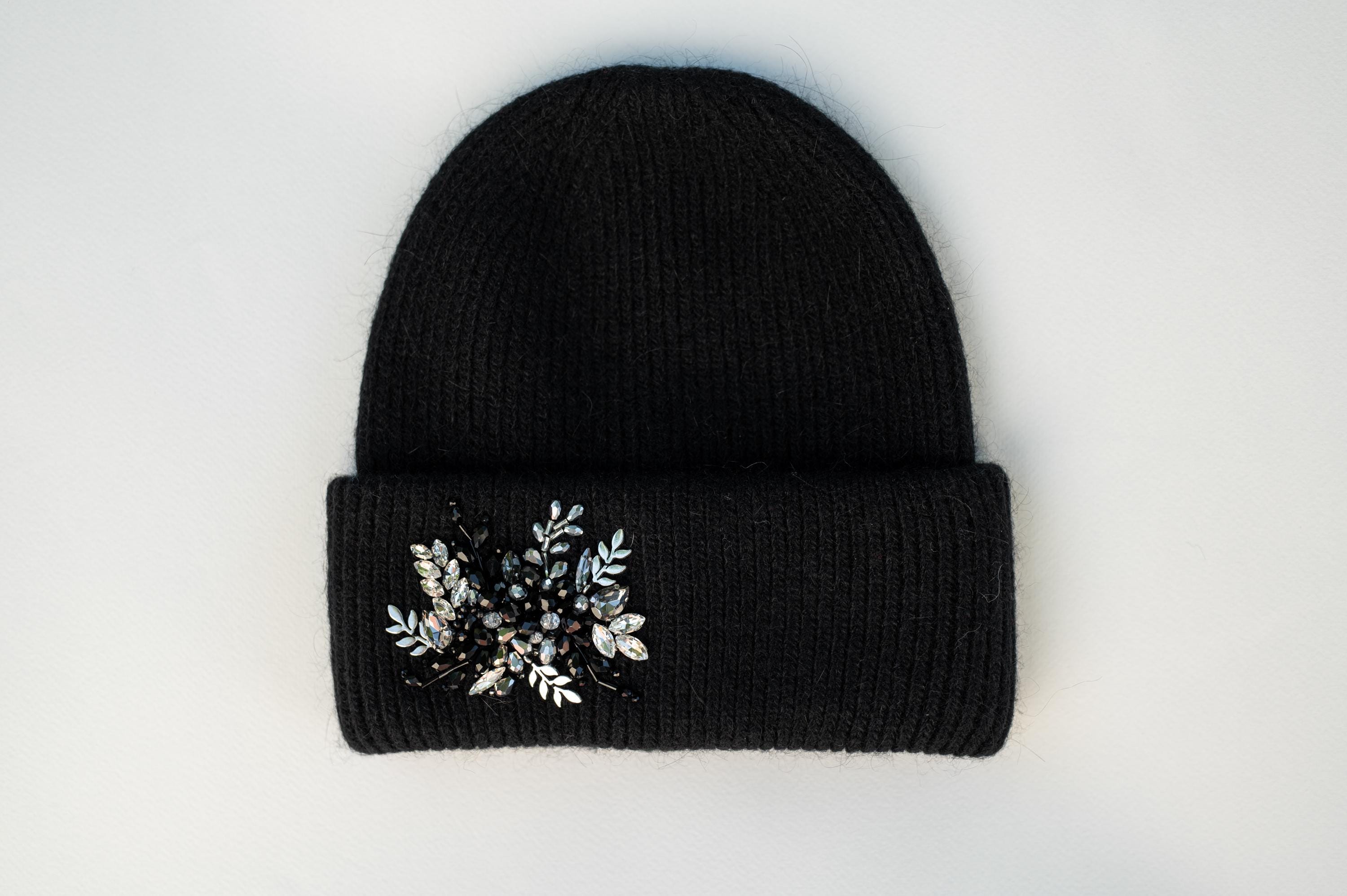 Crystal Angora Women's Angora Hat With Handmade Embroidery, Handmade Embodiment by ...