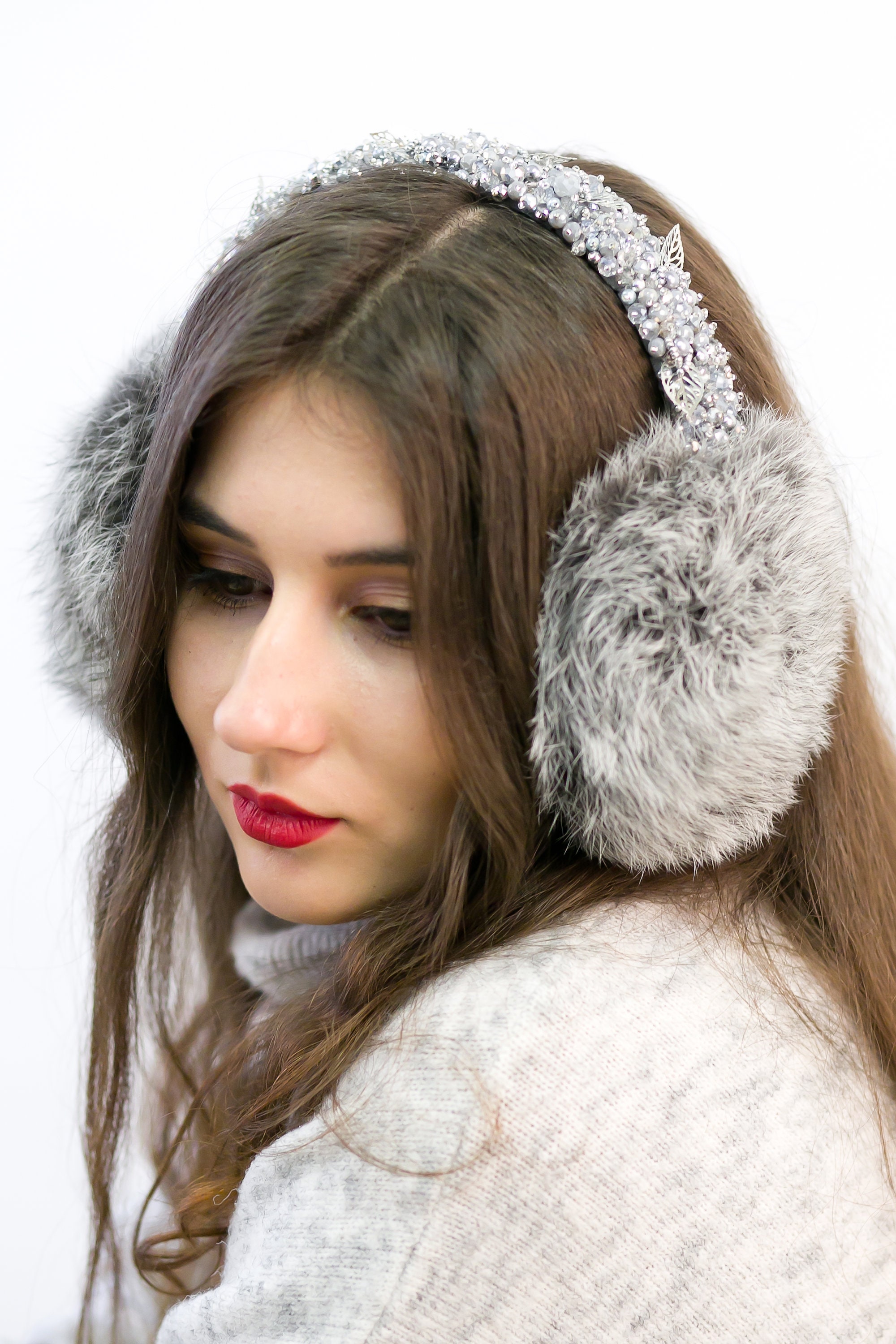 Winter shearling earmuffs Ear warmers for women Earmuffs | Etsy