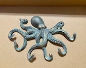 Large Octopus Wall Hook Cast Iron -  UK