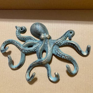 Large Octopus Wall Hook cast Iron