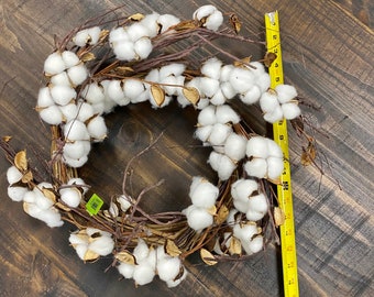 Cotton Ball Wreath Etsy