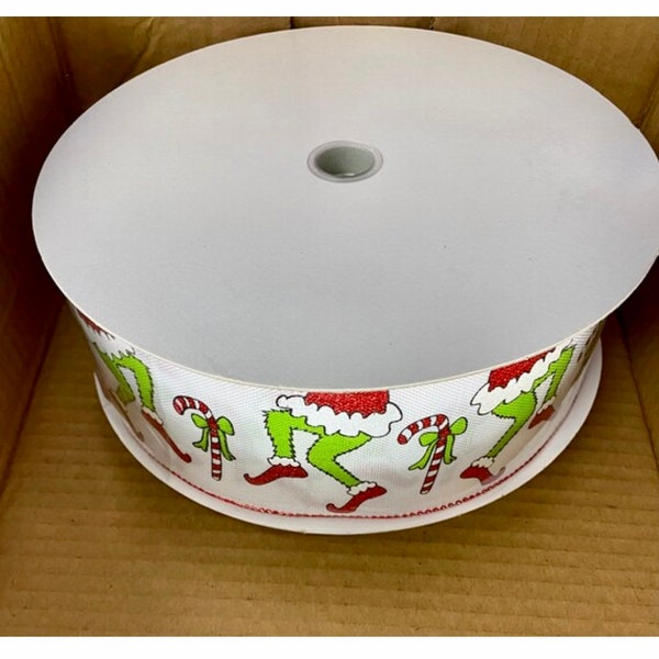 Grinch Wired Ribbon - Etsy