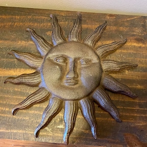 Sun Face Wall Hanging cast iron