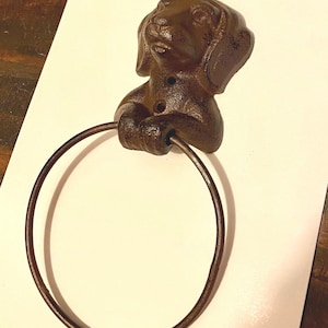 Hündchen Handtuch Ring (Gusseisen)
