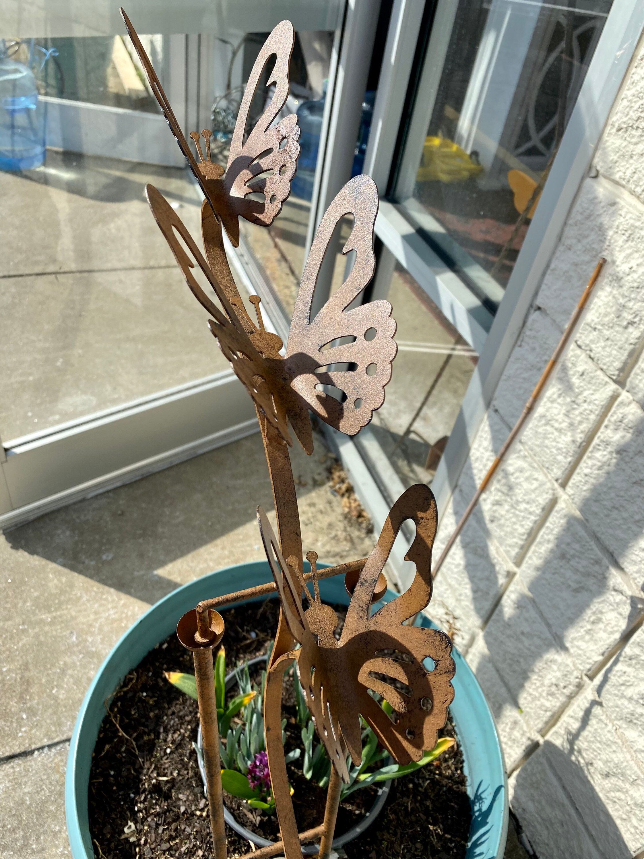 Balancing Butterflies Yard Art Etsy