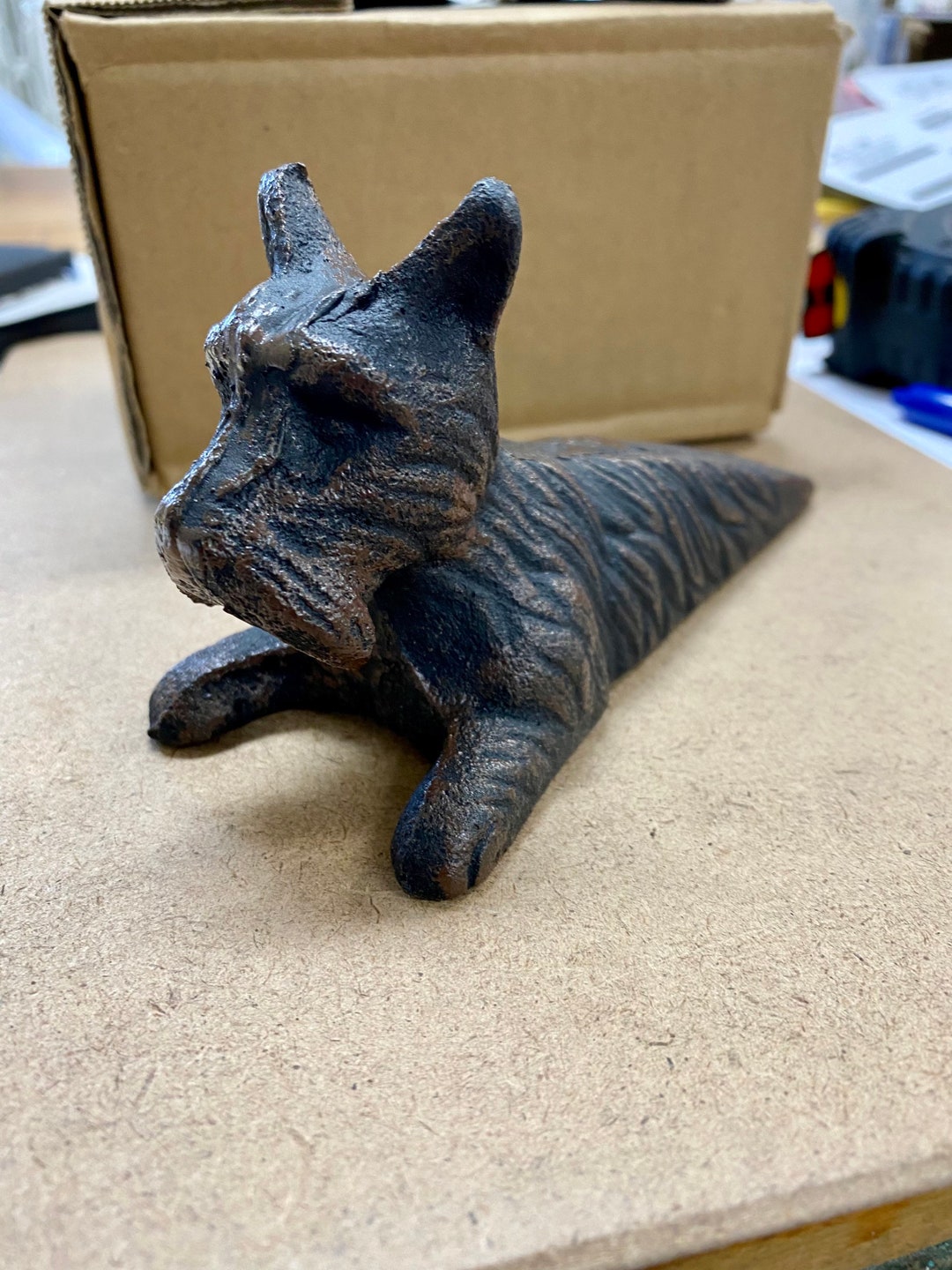 Scotty Dog Door Stop Cast Iron Etsy