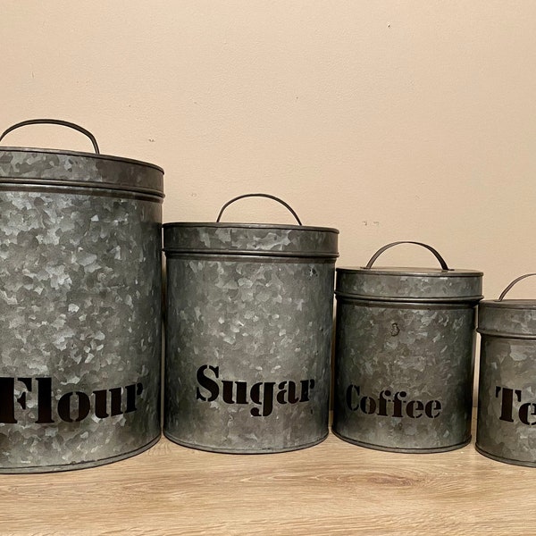 Tin Canisters Etsy