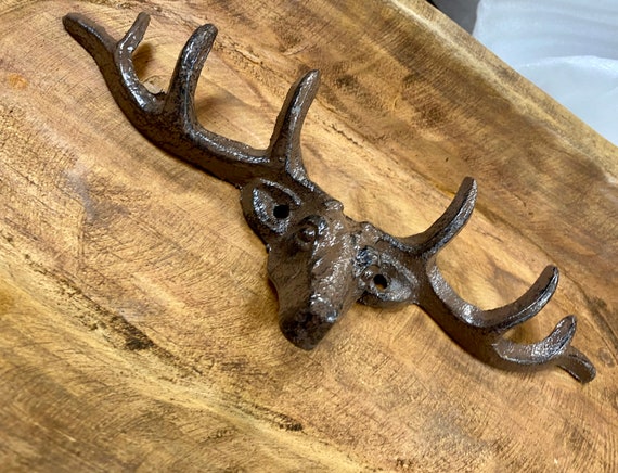Deer Antler Key Holder Hooks cast Iron Etsy