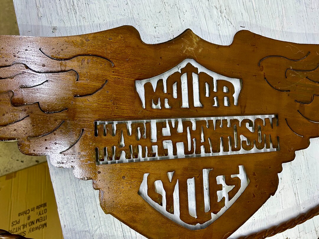 Die Cut Harley Davidson Wall Hanging Etsy