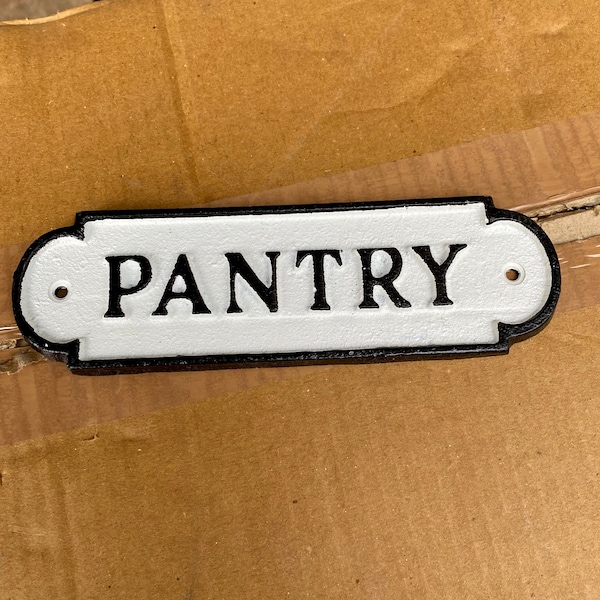 Pantry Sign Cast Iron