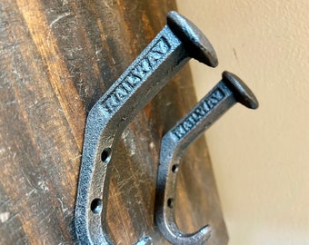 Railway Spike Wall Hook Set of 2