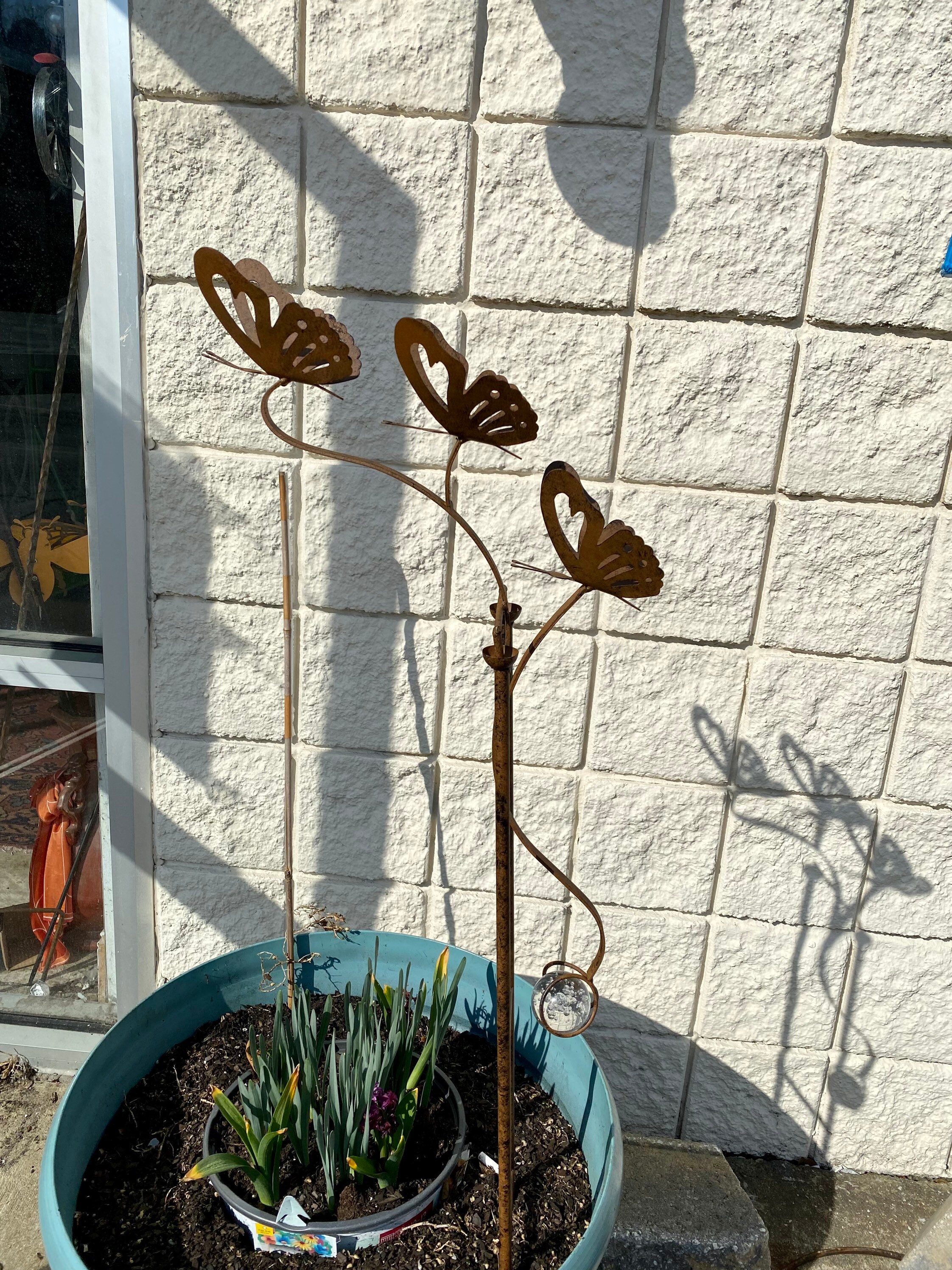Balancing Butterflies Yard Art Etsy
