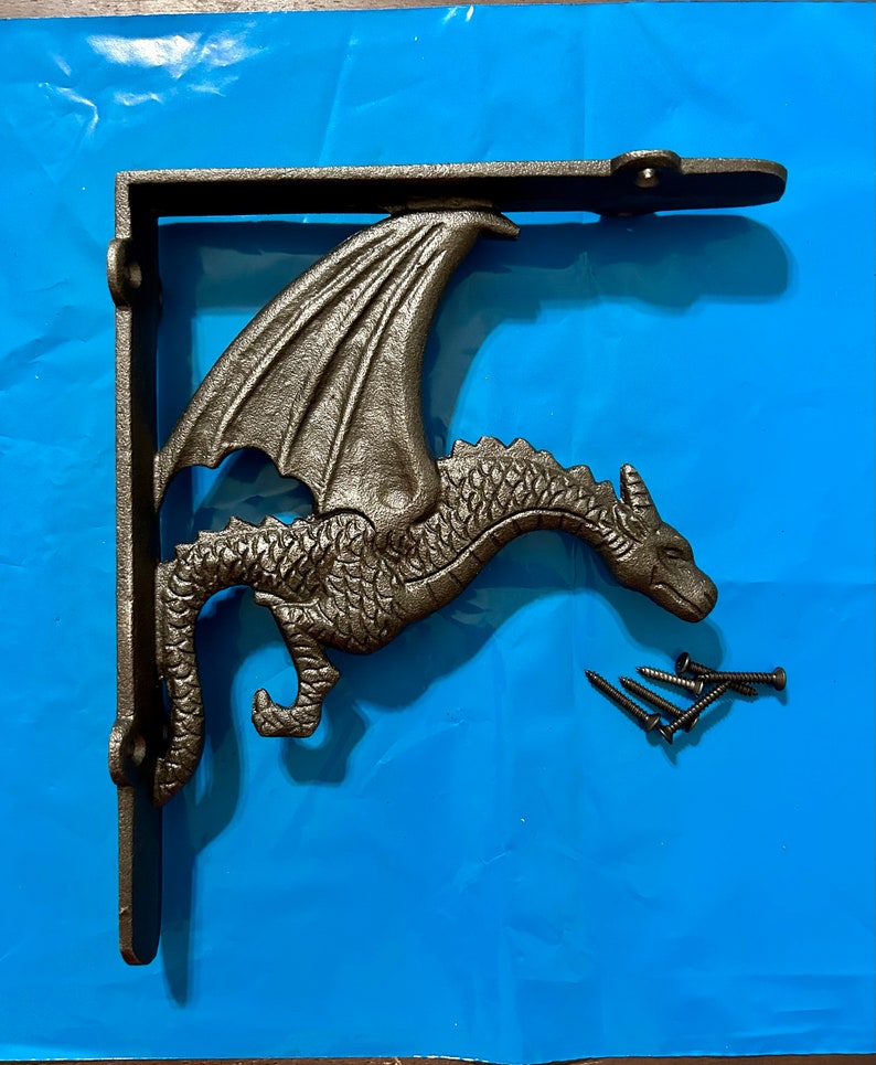 Dragon Shelf Bracket Set Cast Iron