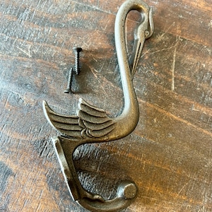 Elegant Swan  Wall Hook cast iron