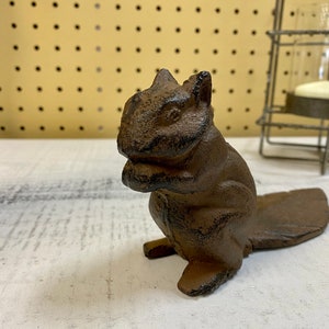 Chipmunk Door Stop Cast Iron