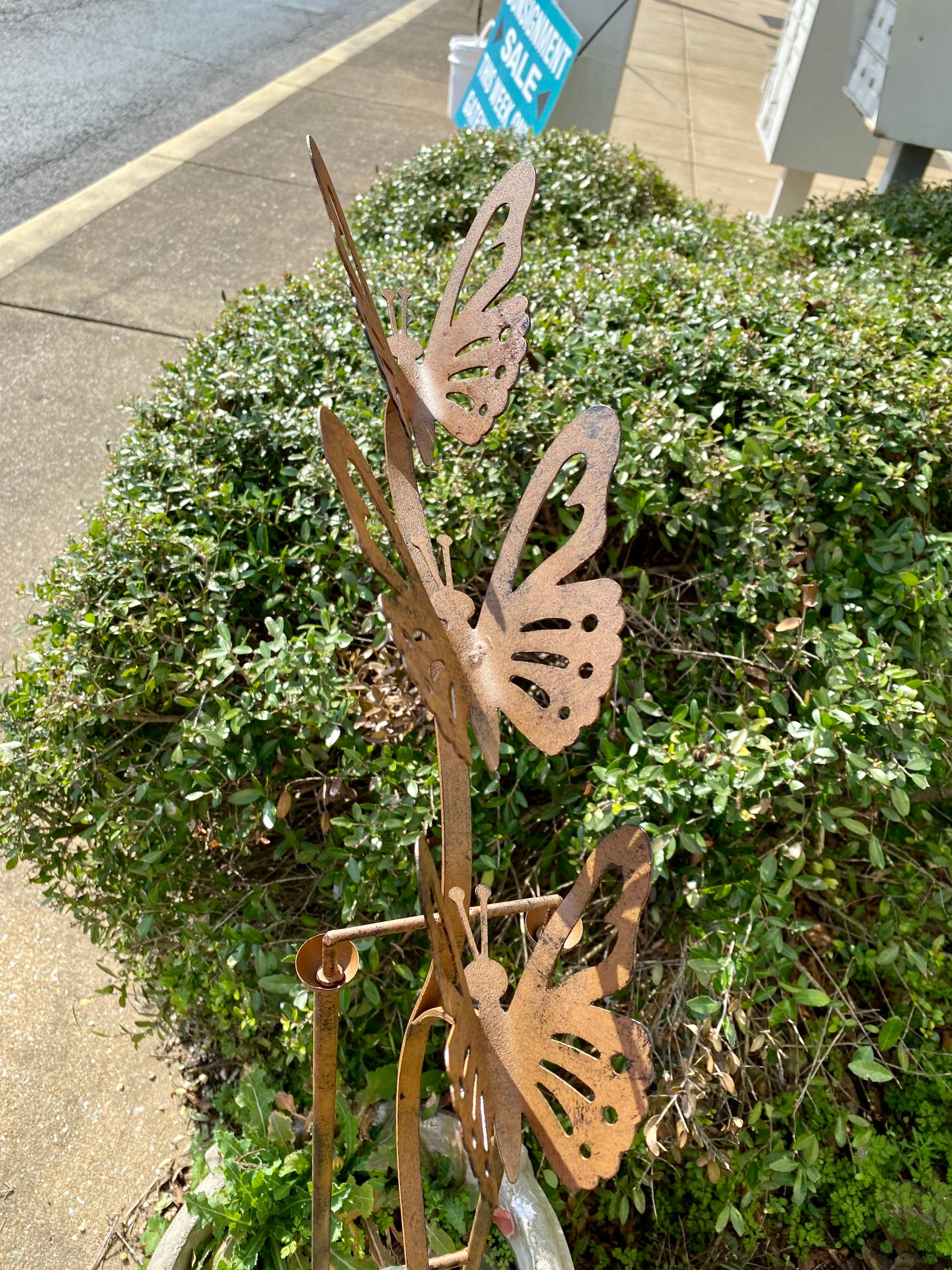 Balancing Butterflies Yard Art Etsy