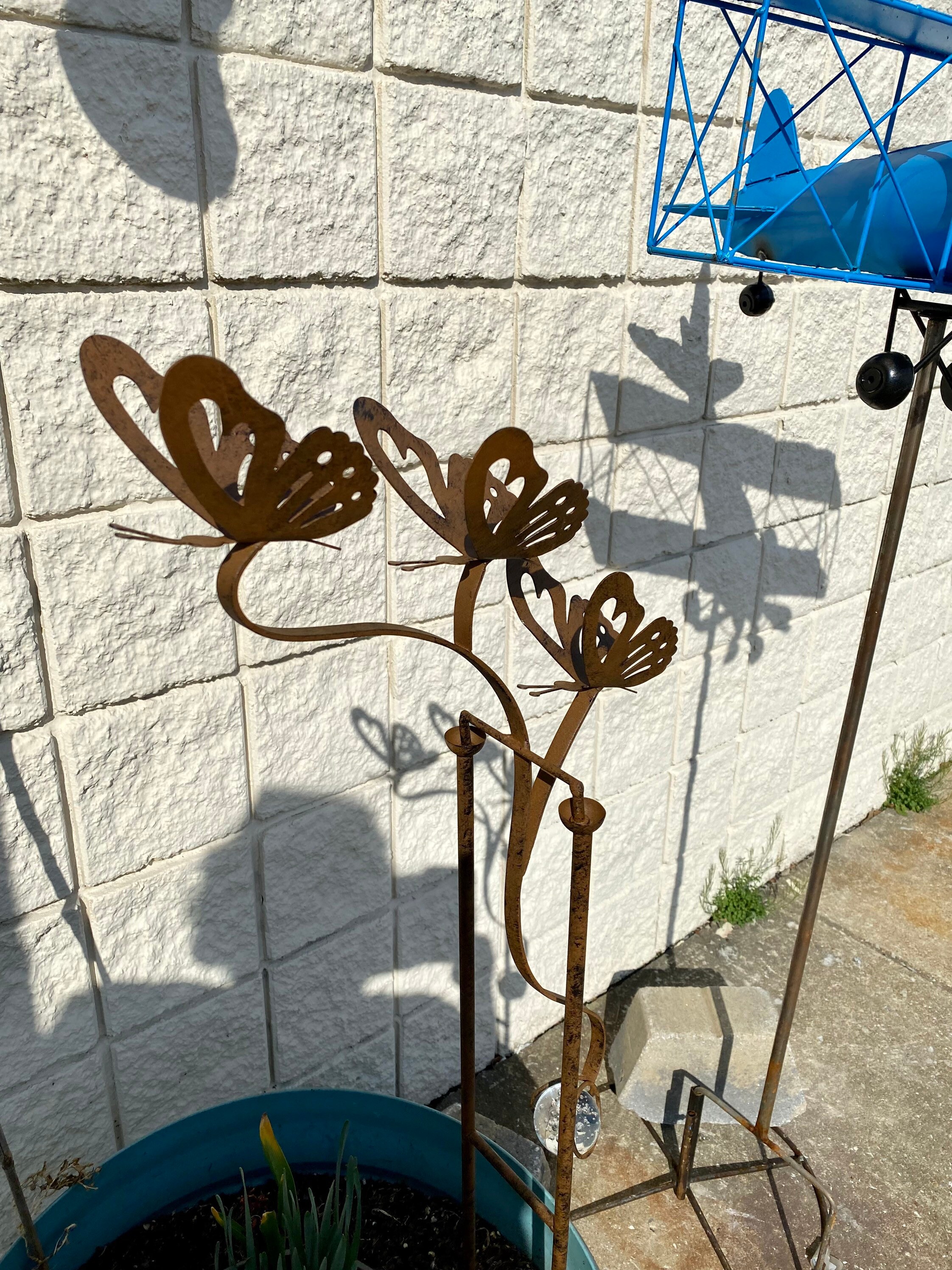 Balancing Butterflies Yard Art Etsy