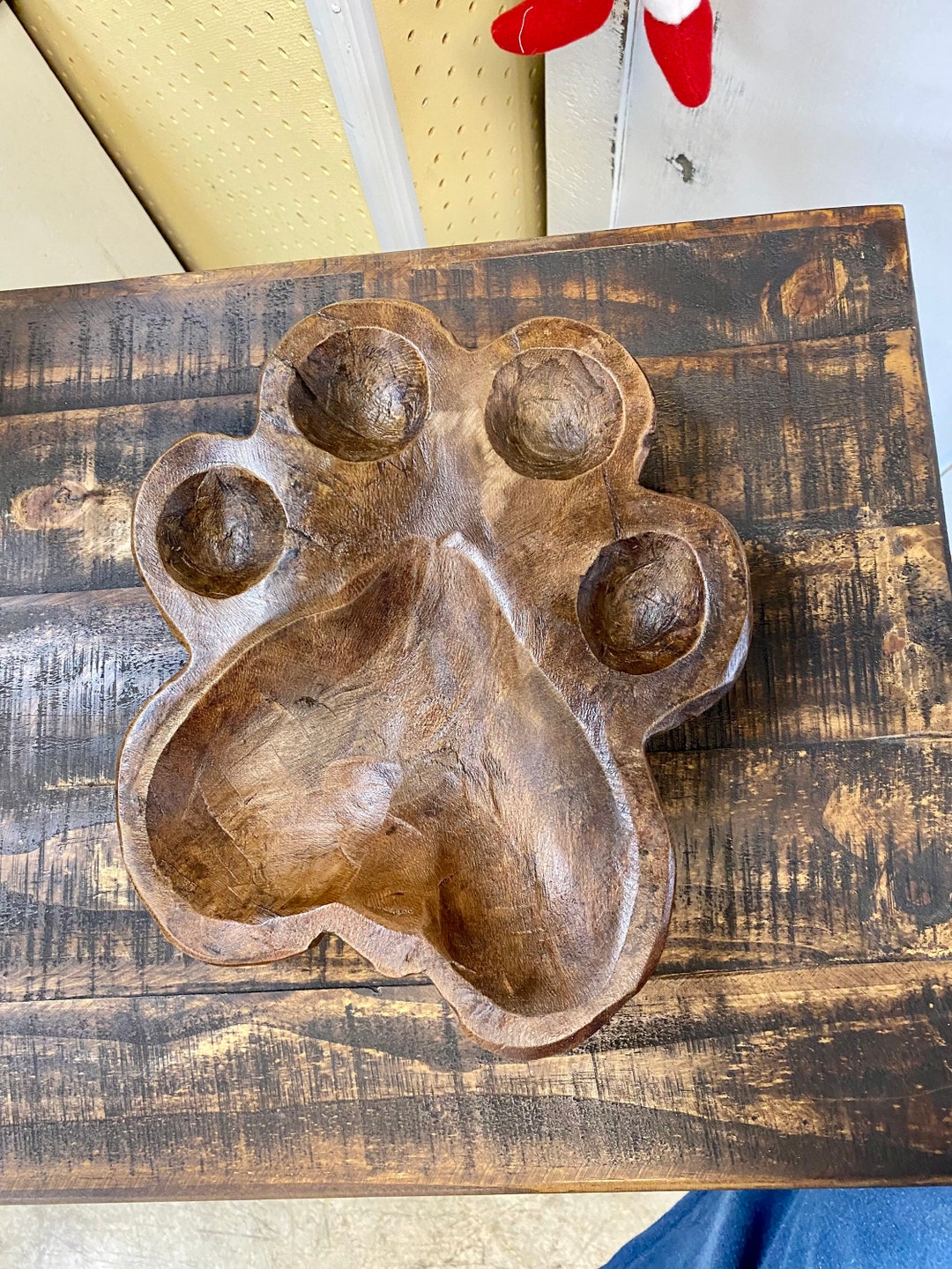 Large Paw Print Dough Bowl Etsy