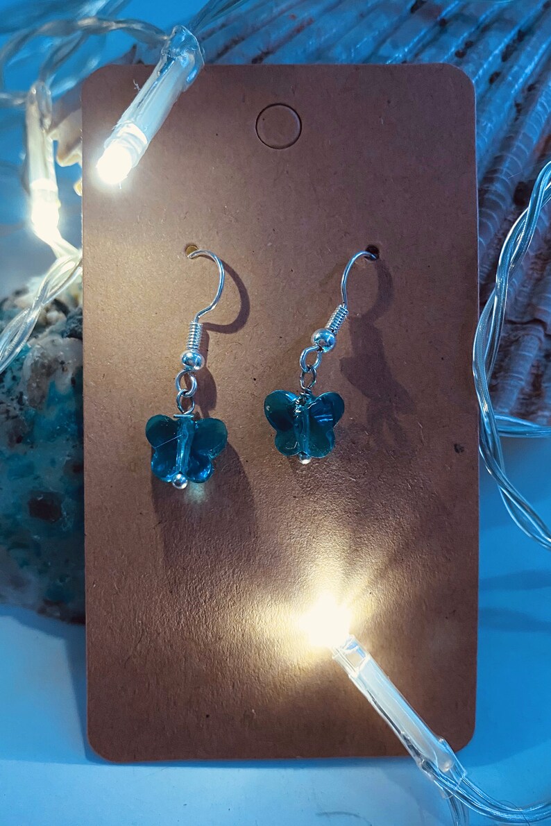 Light Blue Butterfly earring