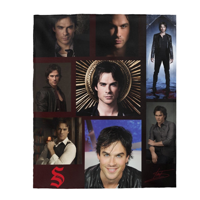 Damon Salvatore Blanket Photo Album SuperCozy Velveteen Plush Etsy