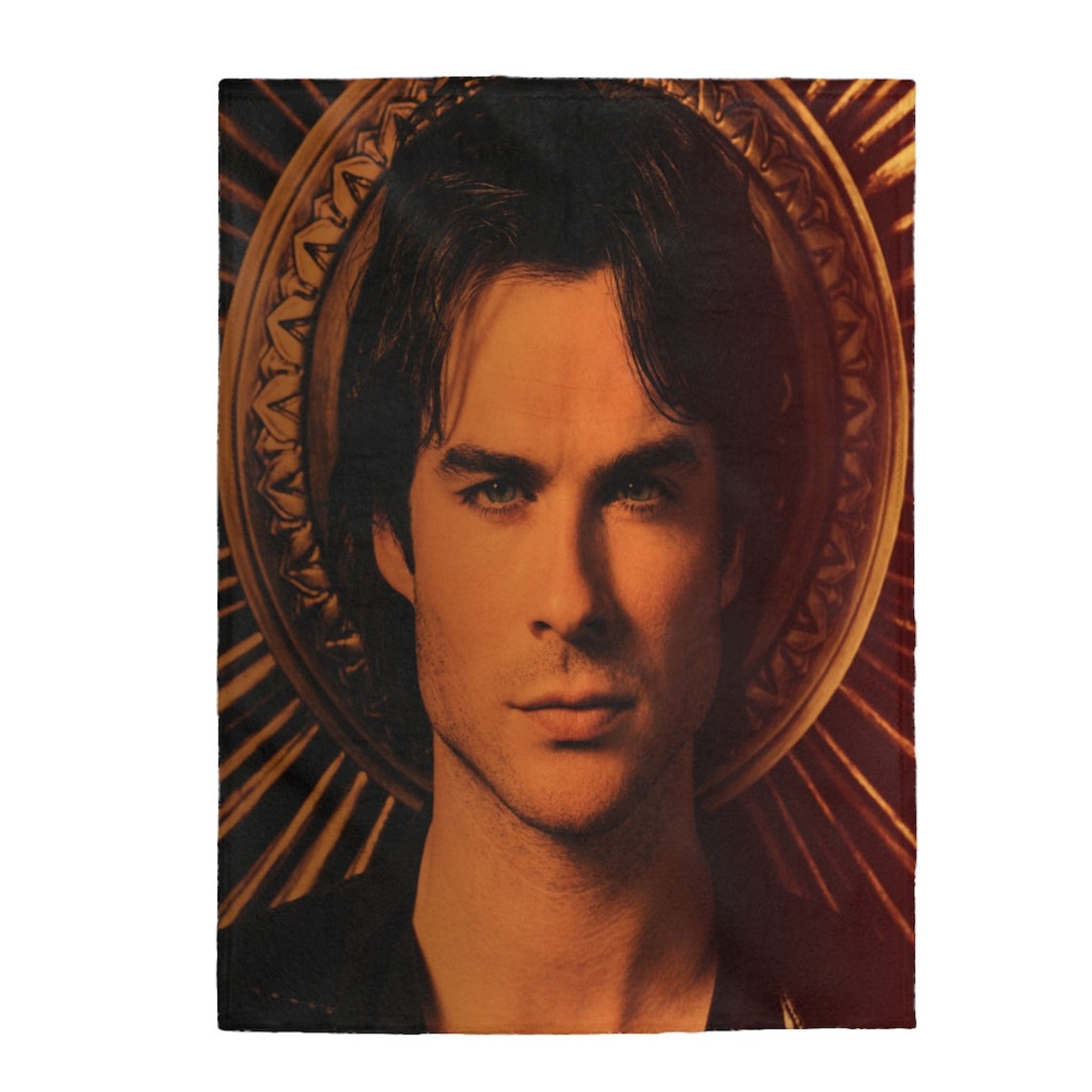 Damon Salvatore SuperCozy Velveteen Plush Blanket. Team Damon Etsy
