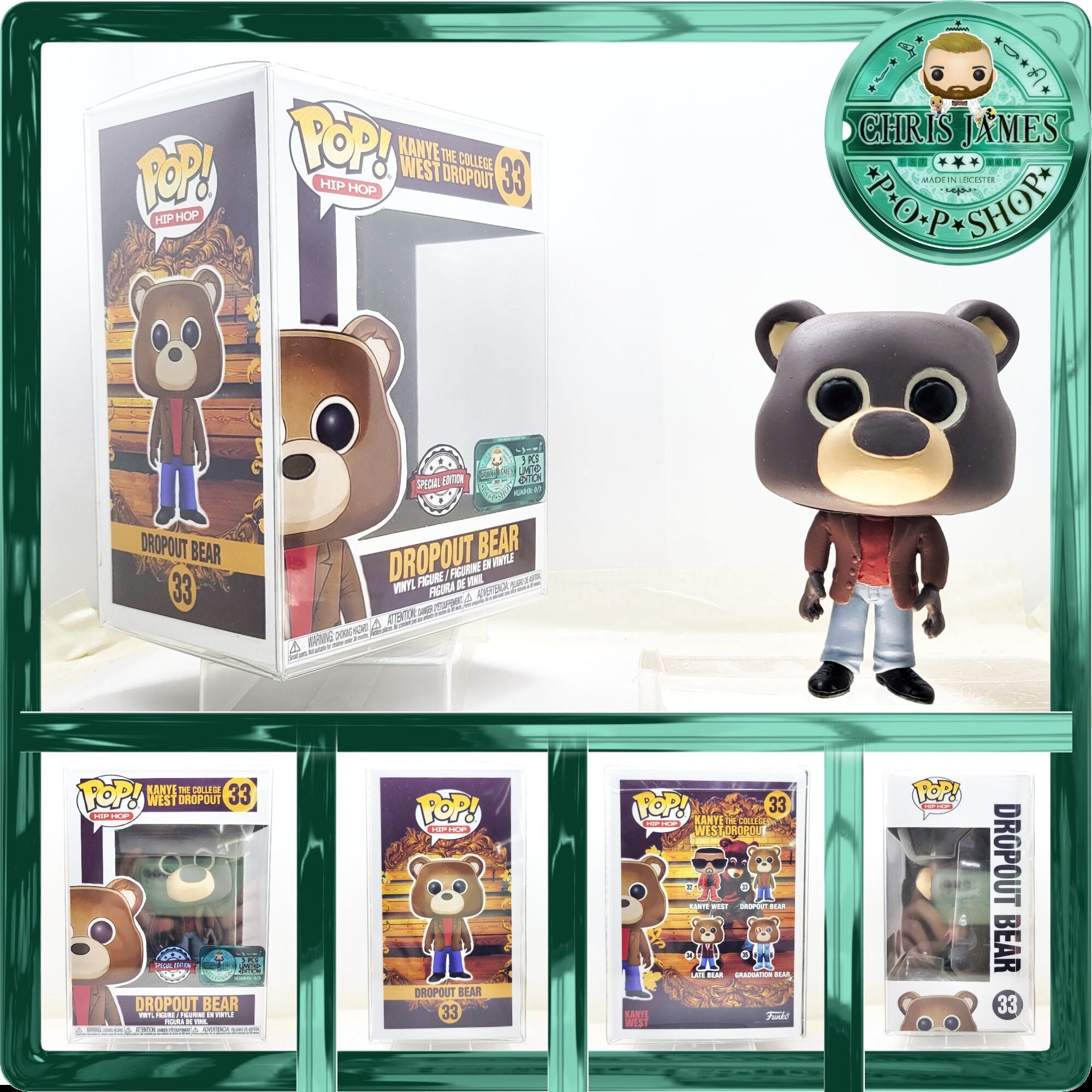 Giotto Dibondon Forlænge Endelig Kanye West College Bear Funko Pop Figure Hand-painted - Etsy