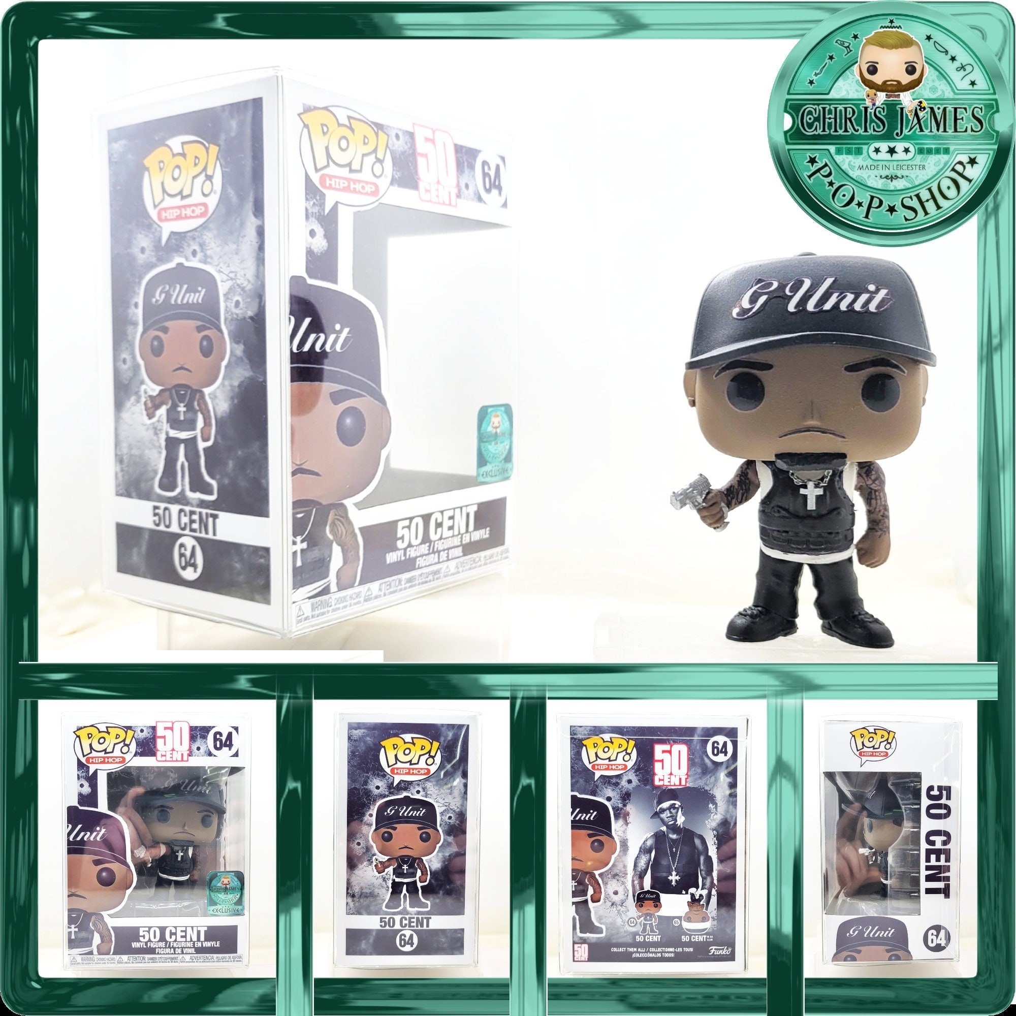 50 Cent Funko Pop Figure Handpainted Chris James Pop Shop MTO Etsy