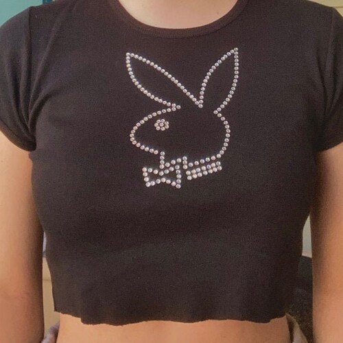 Playboy bunny rhinestone shirt clearance