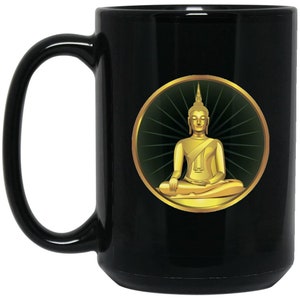 Buddah 15 oz. Black Mug