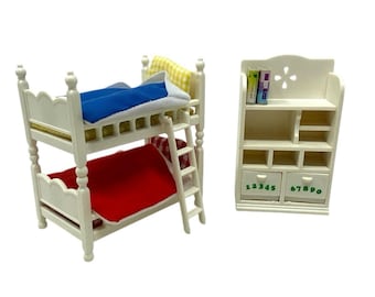 Calico Critters Sylvanian Families Stapelbedden en hok voor kinderen - Kussens Dekens