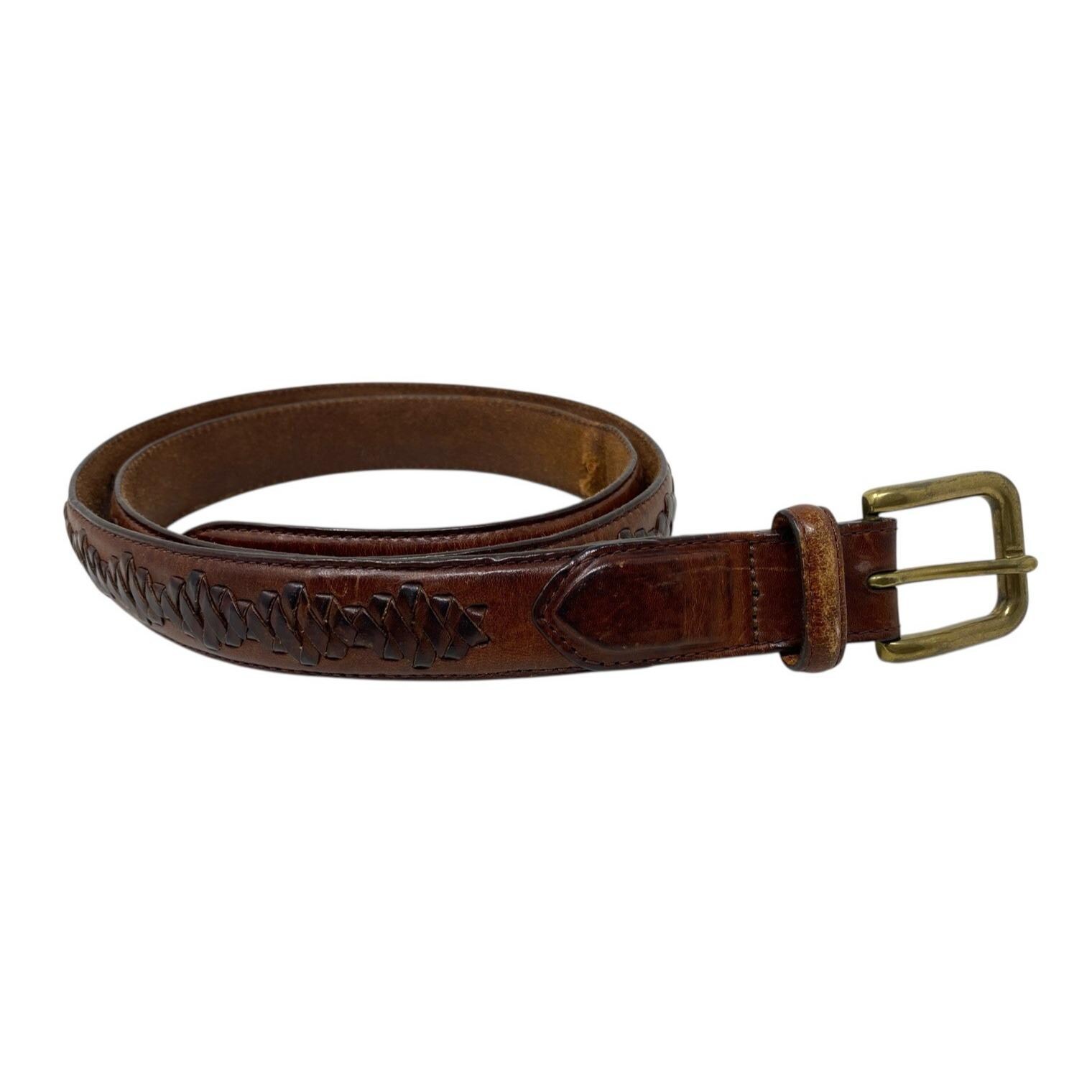 Vtg.?Eddie Bauer Leather Belt Vtg Eddie Bauer Womens Leather Woven Braided Belt - Size M  main image 2