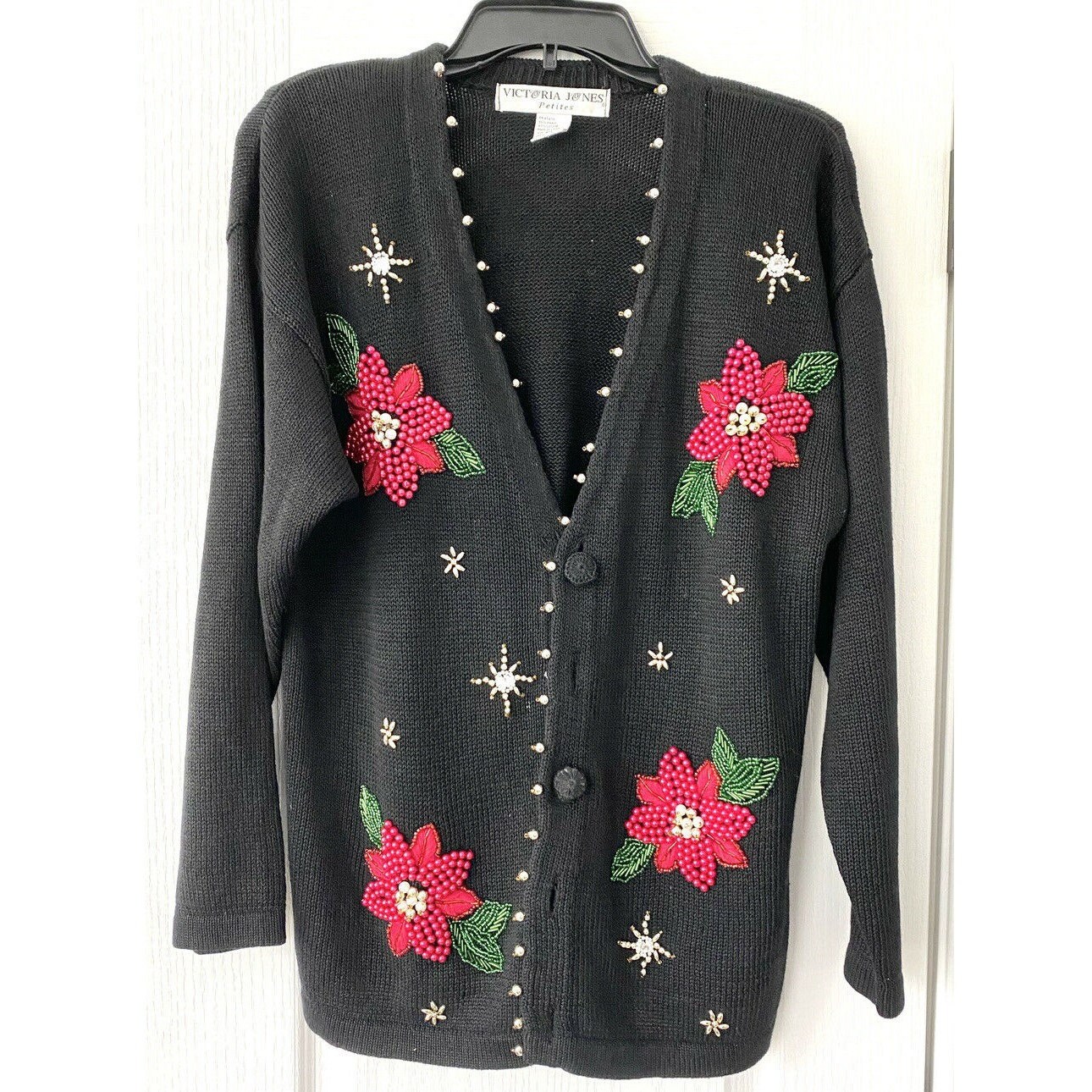 VTG Victoria Jones Christmas Cardigan 